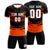 Custom Black Orange Men Uniform Soccer Sets Jersey