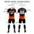 Custom Black Orange Men Uniform Soccer Sets Jersey