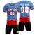 Custom Light Blue Red Men Uniform Soccer Sets Jersey