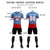 Custom Light Blue Red Men Uniform Soccer Sets Jersey