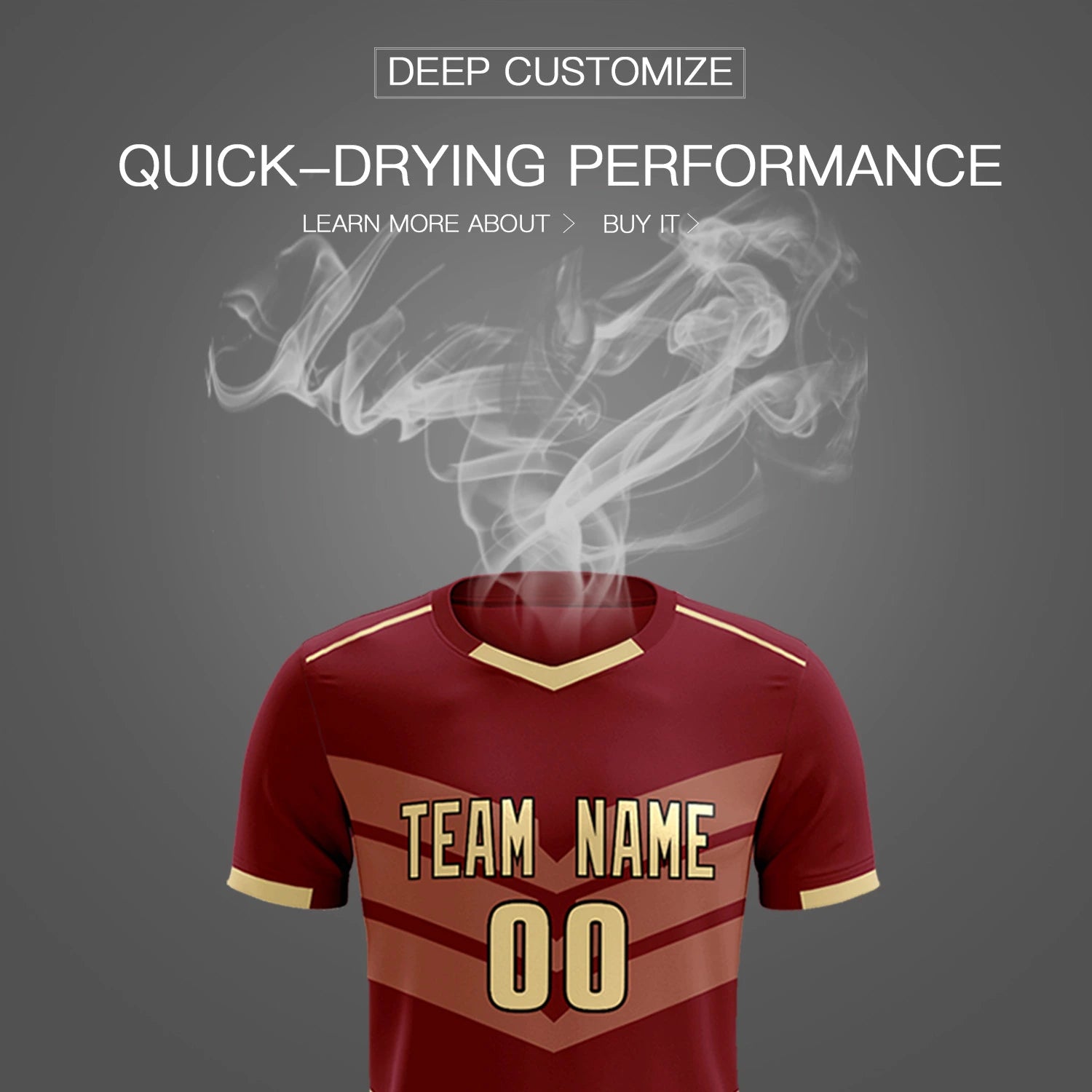 Custom Crimson Khaki Men Uniform Soccer Sets Jersey