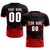 Custom Black Red Men Uniform Soccer Sets Jersey