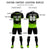 Custom Black Neon Green Men Uniform Soccer Sets Jersey