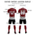 Custom Crimson Gray Men Uniform Soccer Sets Jersey