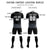 Custom Black Gray Men Uniform Soccer Sets Jersey