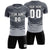 Custom Dark Gray Gray Men Uniform Soccer Sets Jersey