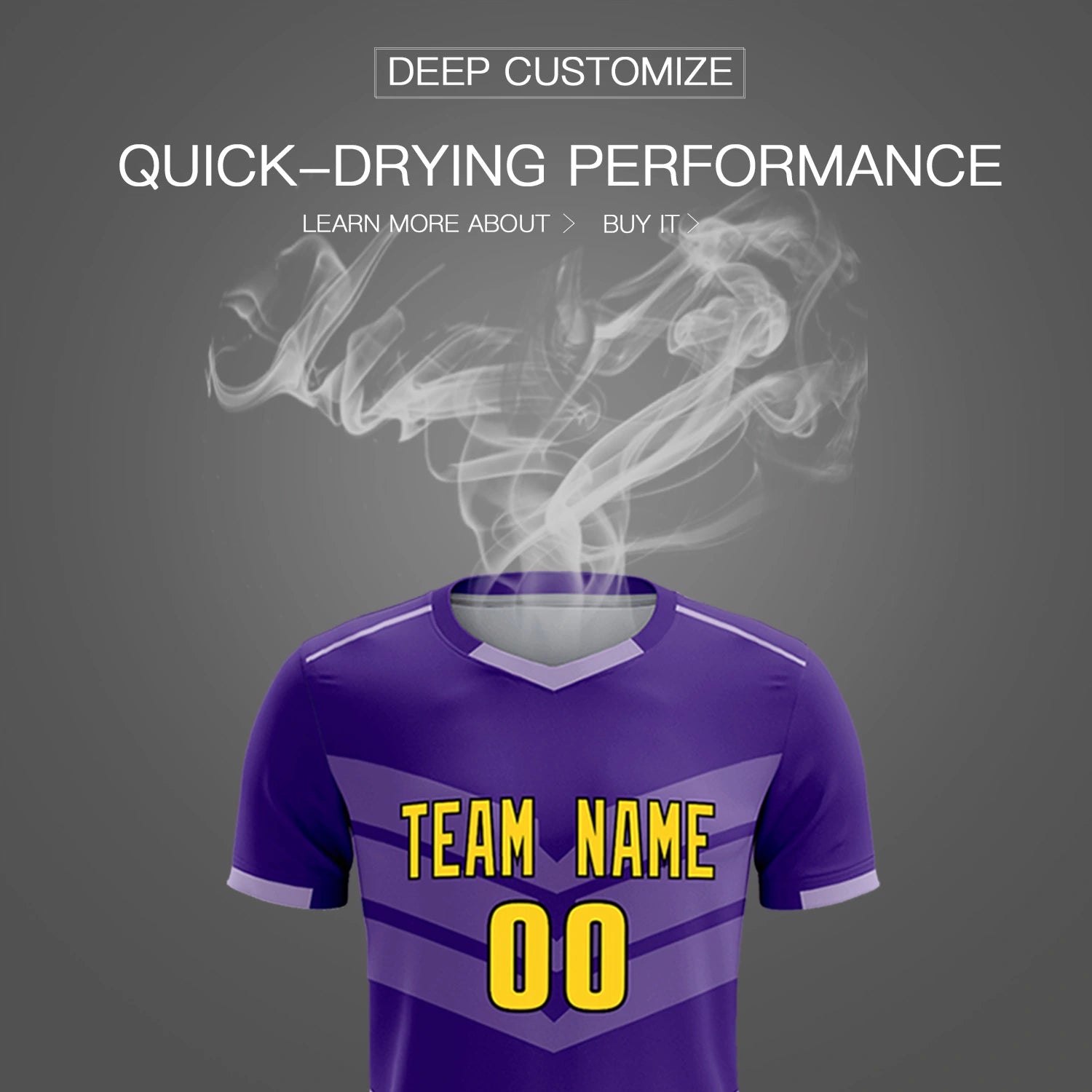 Custom Purple Light Purple Men Uniform Soccer Sets Jersey