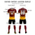 Custom Crimson Yellow Men Uniform Soccer Sets Jersey