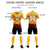 Custom Yellow Crimson Men Uniform Soccer Sets Jersey