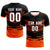 Custom Black Orange Men Uniform Soccer Sets Jersey