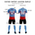 Custom Light Blue Red Men Uniform Soccer Sets Jersey