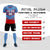 Custom Light Blue Red Men Uniform Soccer Sets Jersey