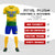 Custom Gold01 Kelly Green Men Uniform Soccer Sets Jersey