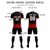 Custom Black Red Men Uniform Soccer Sets Jersey