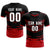 Custom Black Red Men Uniform Soccer Sets Jersey