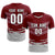 Custom Crimson Gray Men Uniform Soccer Sets Jersey