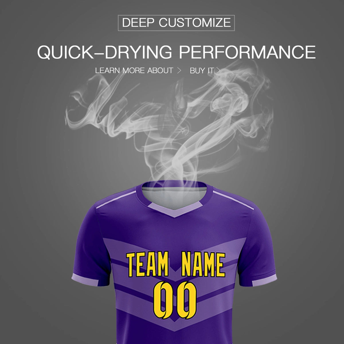 Custom Purple Light Purple Men Uniform Soccer Sets Jersey