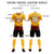 Custom Yellow Crimson Men Uniform Soccer Sets Jersey