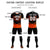 Custom Black Orange Men Uniform Soccer Sets Jersey