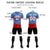 Custom Light Blue Red Men Uniform Soccer Sets Jersey