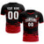 Custom Black Red Men Uniform Soccer Sets Jersey