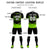 Custom Black Neon Green Men Uniform Soccer Sets Jersey