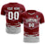 Custom Crimson Gray Men Uniform Soccer Sets Jersey