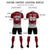 Custom Crimson Gray Men Uniform Soccer Sets Jersey