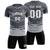 Custom Dark Gray Gray Men Uniform Soccer Sets Jersey