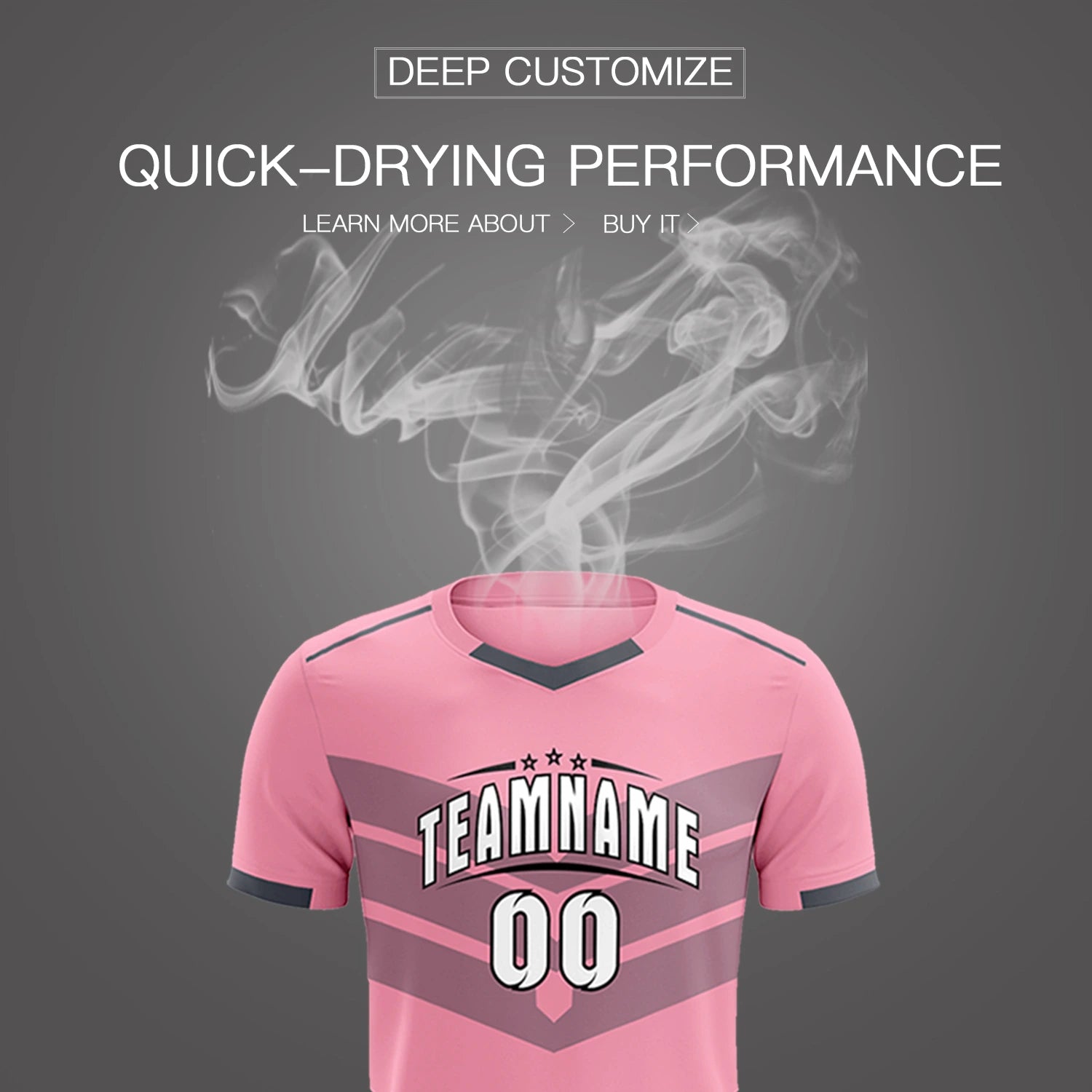 Custom Light Pink Gray Men Uniform Soccer Sets Jersey