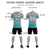 Custom Gray Bright Green Men Uniform Soccer Sets Jersey