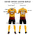 Custom Yellow Crimson Men Uniform Soccer Sets Jersey