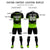 Custom Black Neon Green Men Uniform Soccer Sets Jersey