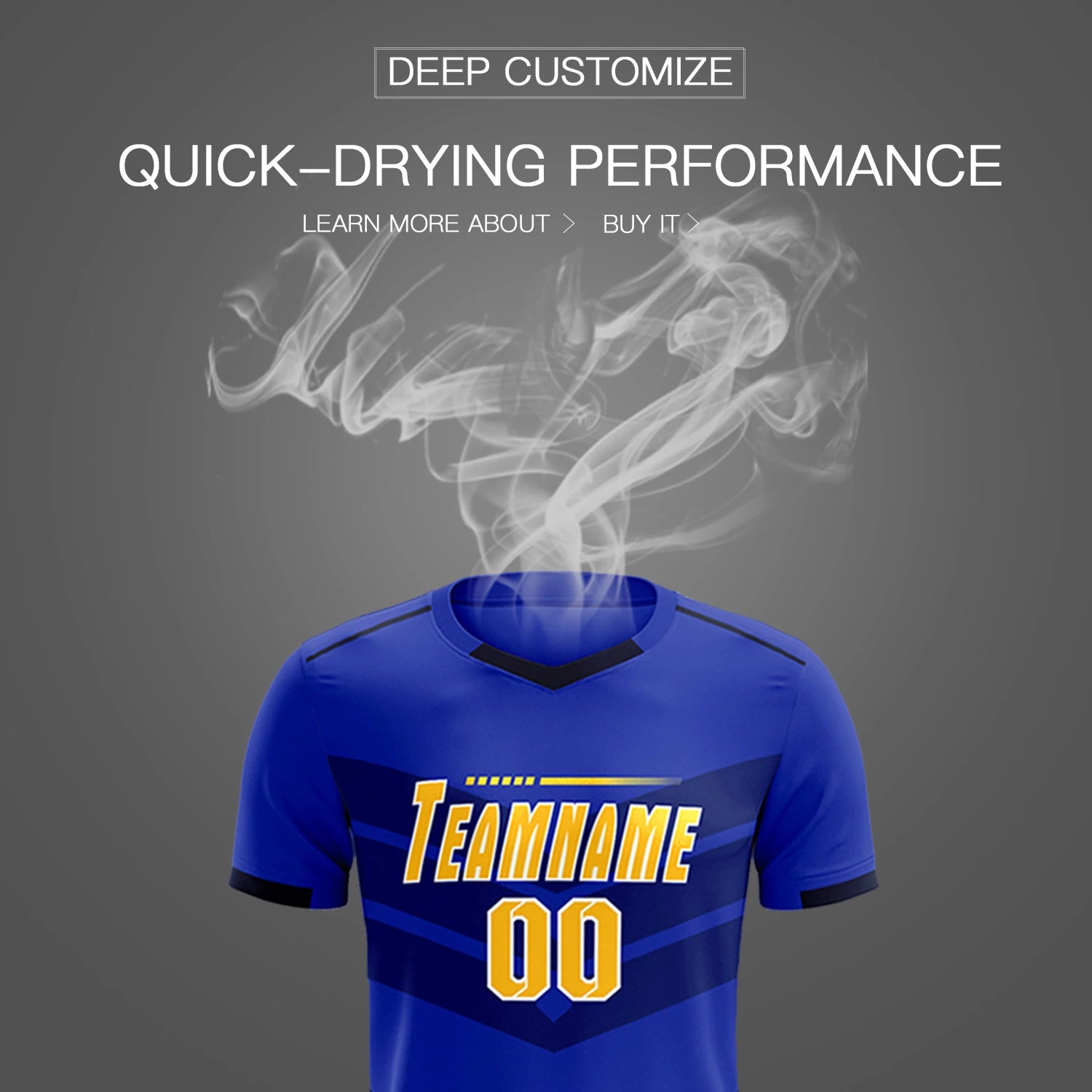 Custom Royal Blue Navy Men Uniform Soccer Sets Jersey