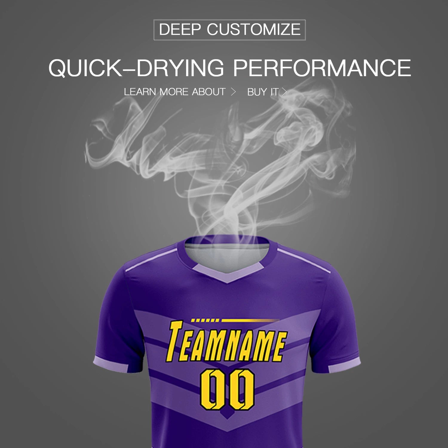 Custom Purple Light Purple Men Uniform Soccer Sets Jersey