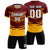 Custom Crimson Yellow Men Uniform Soccer Sets Jersey