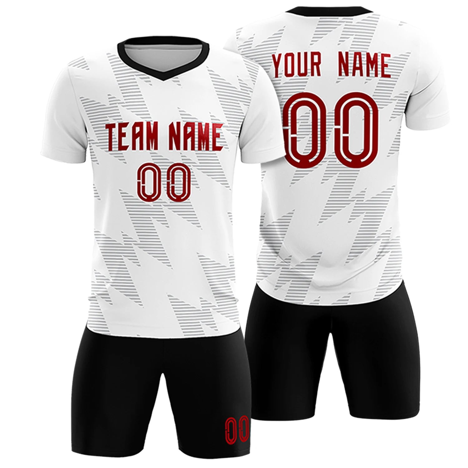 Custom White Gray Quick Dry Training Uniform Soccer Sets Jersey