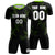 Custom Black Neon Green Quick Dry Training Uniform Soccer Sets Jersey