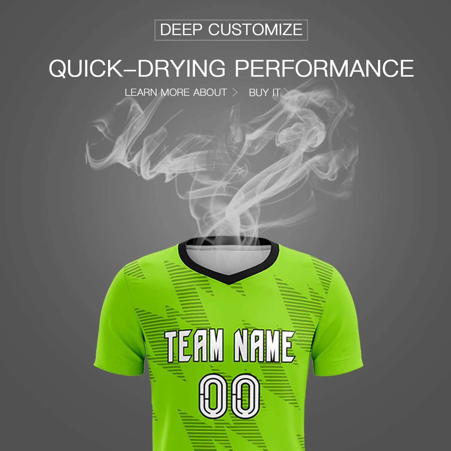 Custom Neon Green Black Quick Dry Training Uniform Soccer Sets Jersey