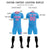 Custom Light Blue Pink Quick Dry Training Uniform Soccer Sets Jersey