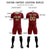 Custom Crimson Gray Quick Dry Training Uniform Soccer Sets Jersey