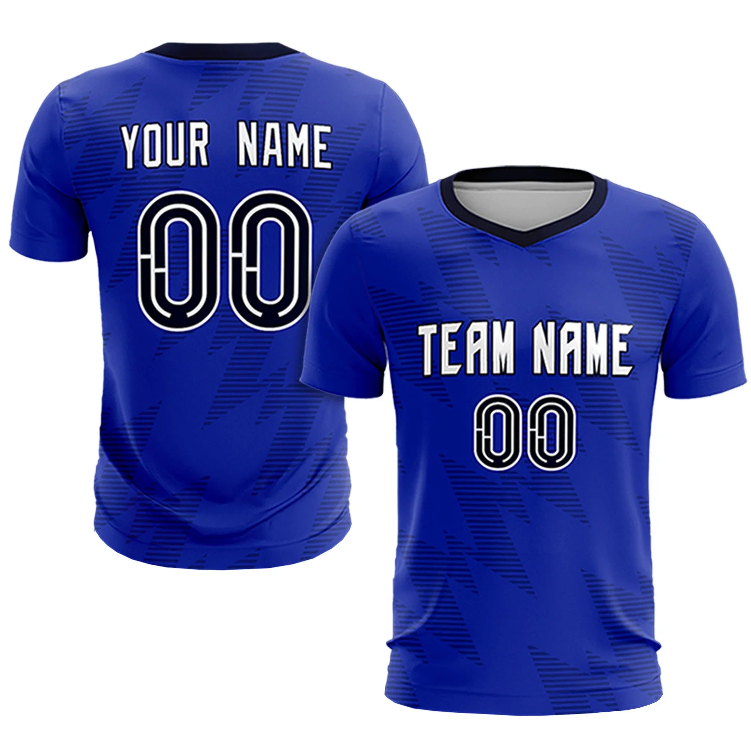 Custom Royal Blue Navy Quick Dry Training Uniform Soccer Sets Jersey