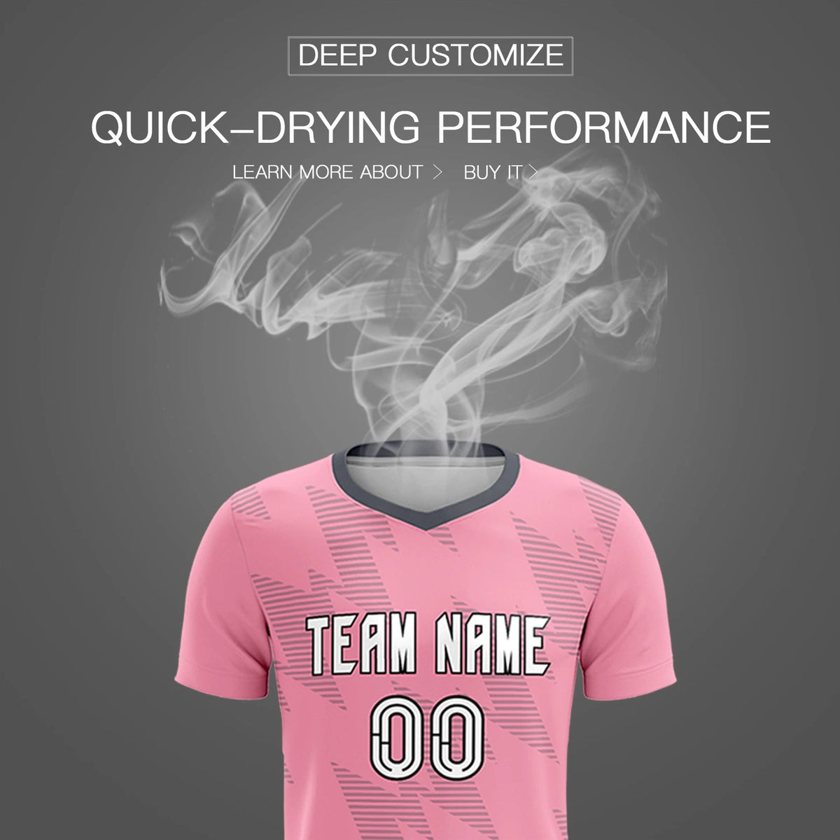 Custom Light Pink Gray Quick Dry Training Uniform Soccer Sets Jersey