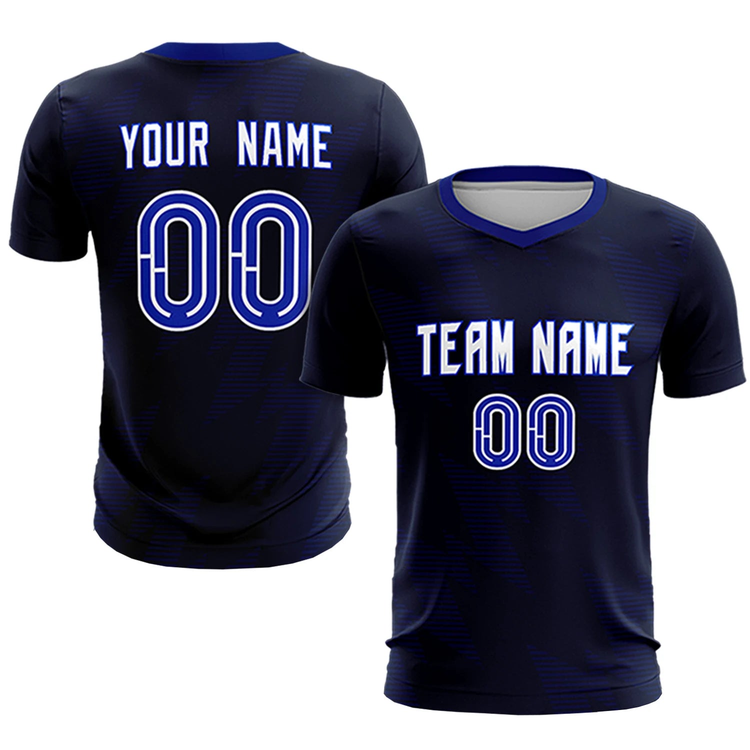 Custom Navy Black Quick Dry Training Uniform Soccer Sets Jersey