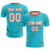 Custom Aqua Orange Quick Dry Training Uniform Soccer Sets Jersey