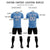 Custom Powder Blue Cream Quick Dry Training Uniform Soccer Sets Jersey