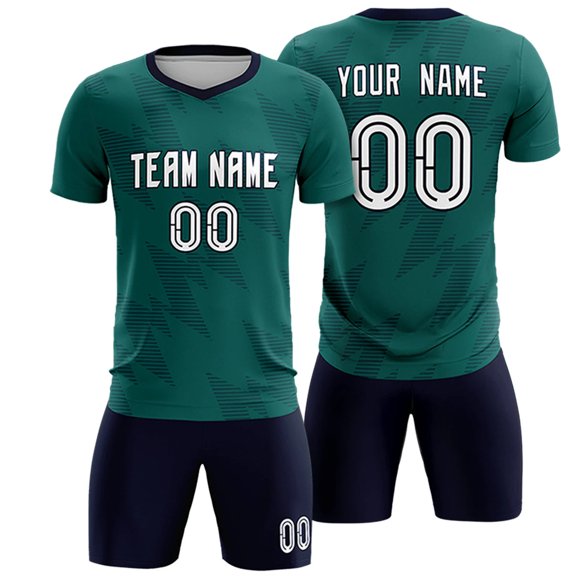 Custom Midnight Green Navy Quick Dry Training Uniform Soccer Sets Jersey