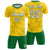 Custom Gold01 Green Quick Dry Training Uniform Soccer Sets Jersey