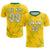 Custom Gold01 Green Quick Dry Training Uniform Soccer Sets Jersey