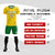 Custom Gold01 Green Quick Dry Training Uniform Soccer Sets Jersey